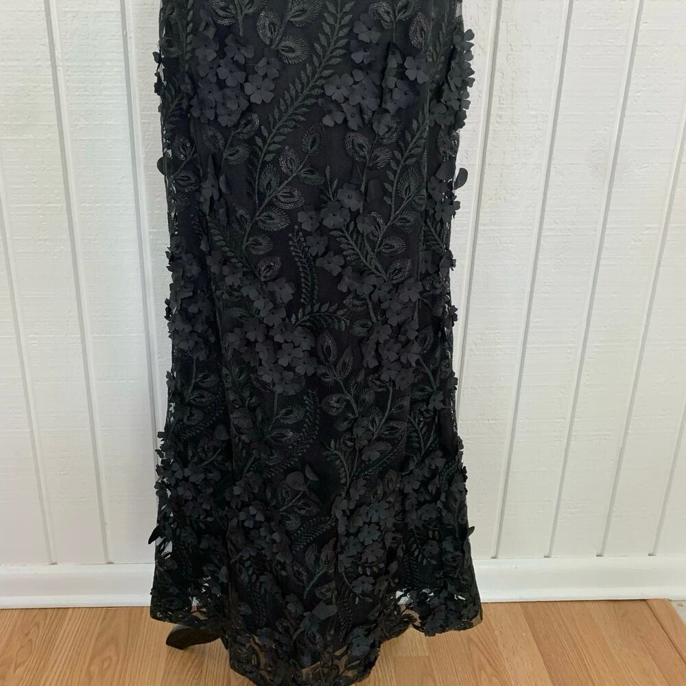 Women Short Sleeve Formal Party Cocktail Black Tie Petal Gown Dress Size 0 - Picture 5 of 10